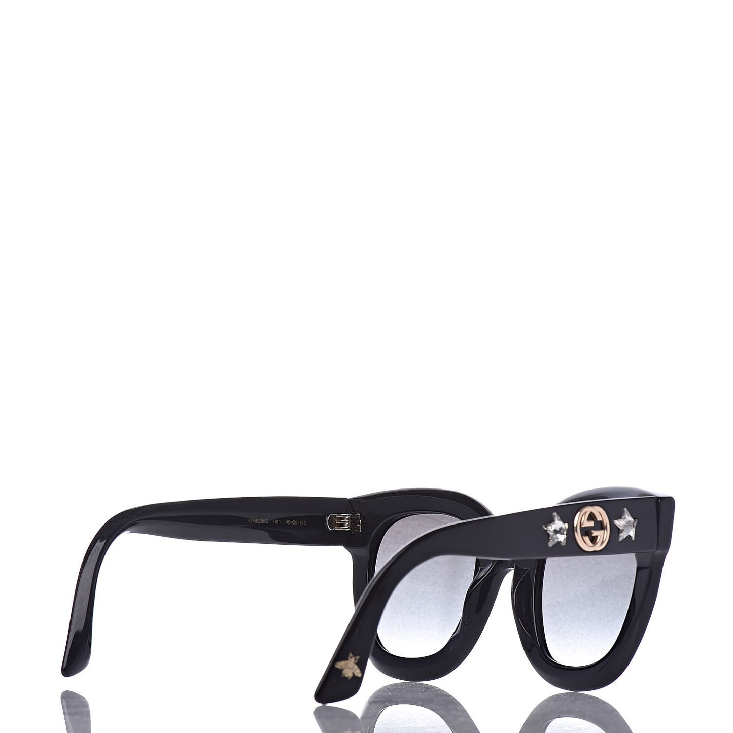 Round Frame Star Sunglasses GG0208S Black