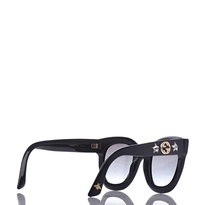 Gucci Round Frame Star Sunglasses GG0208S Black 4 of 8