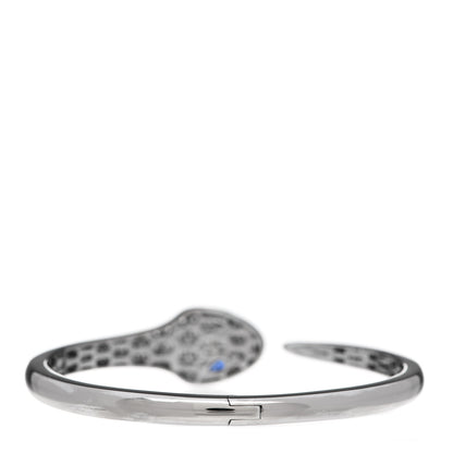 Bulgari 18K White Gold Diamond Blue Sapphire Serpent Bracelet S 7 of 10