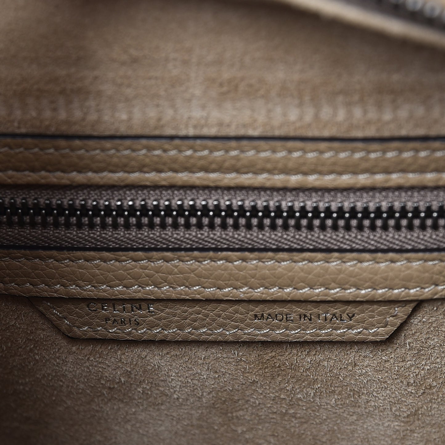 Drummed Calfskin Micro Luggage Dune