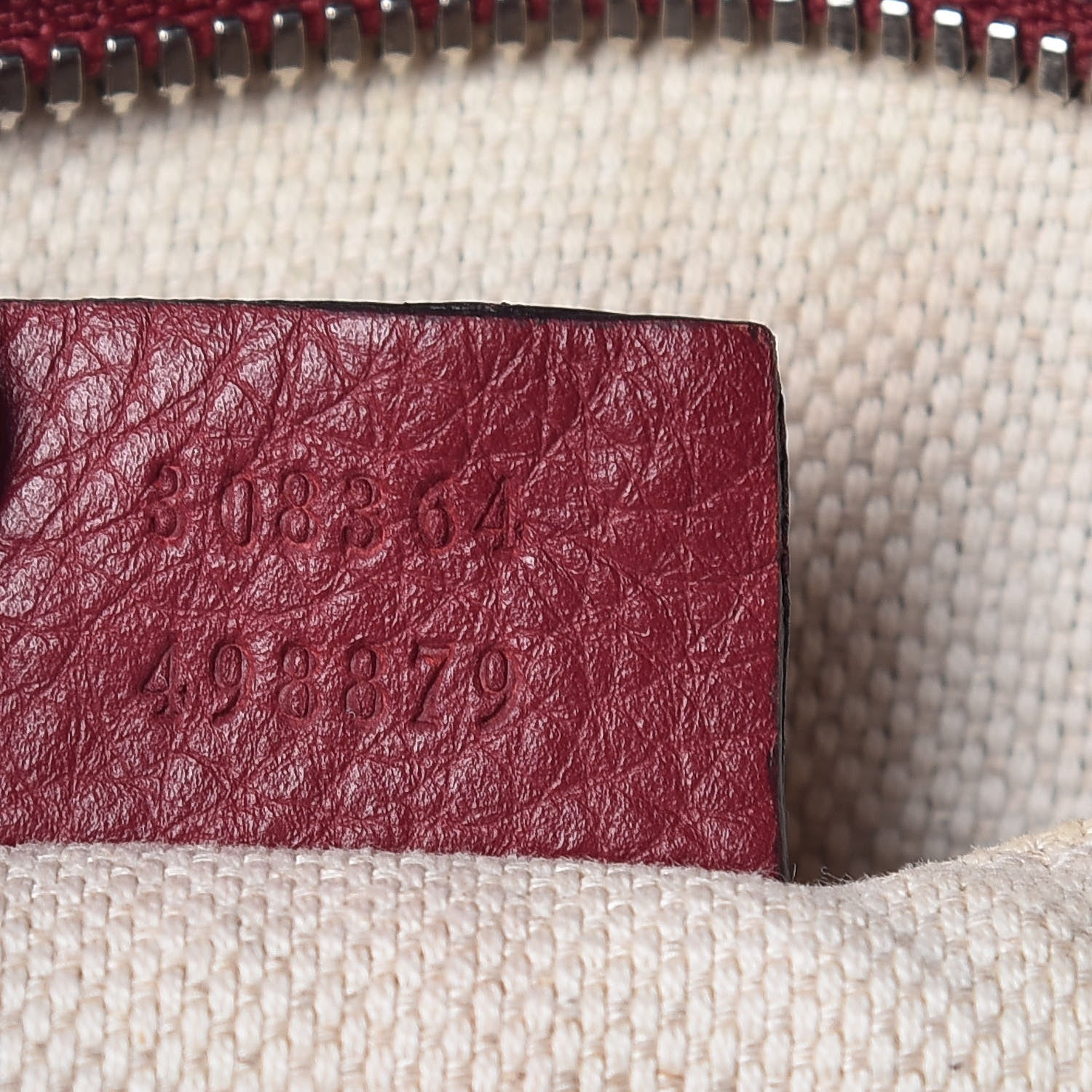 Gucci Pebbled Calfskin Studded Small Soho Disco Bag Soft Burgundy 9 of 14