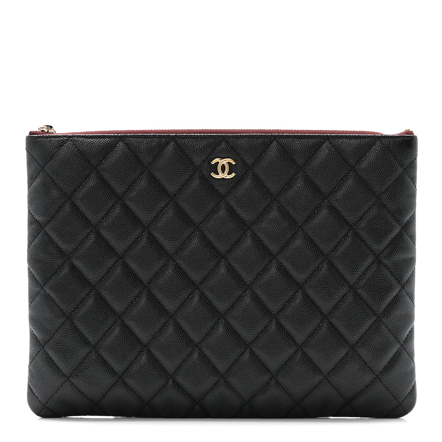 Caviar Quilted Medium Cosmetic Case Black