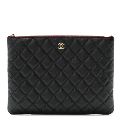 Chanel Caviar Quilted Medium Cosmetic Case Black 1 of 11