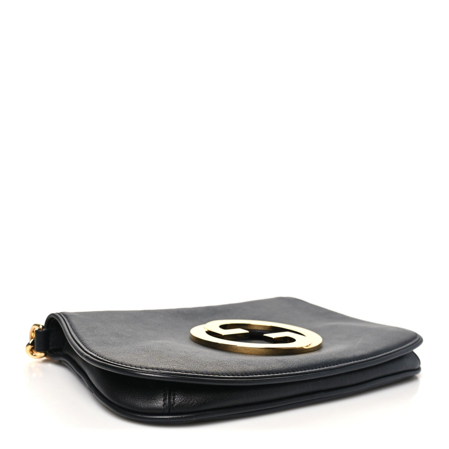Roxy Calfskin Blondie Chain Shoulder Flap Bag Black