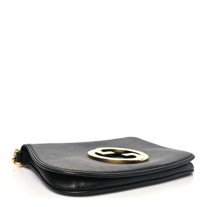 Gucci Roxy Calfskin Blondie Chain Shoulder Flap Bag Black 4 of 10