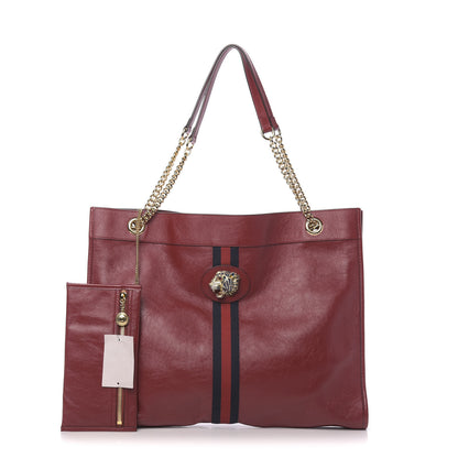 Gucci Calfskin Large Rajah Chain Tote Romantic Cherry 1 of 10