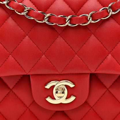 Chanel Lambskin Quilted Medium Double Flap Red 8 of 15