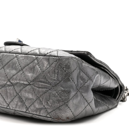Chanel Metallic Aged Calfskin Quilted 2.55 Reissue 226 Flap Dark Silver 11 of 14
