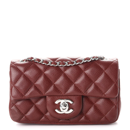 Chanel Caviar Quilted Extra Mini Flap Burgundy 1 of 8