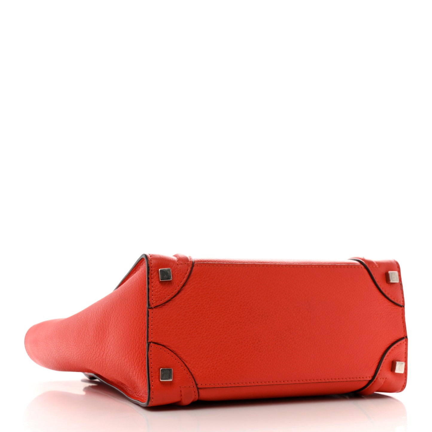 Pebbled Calfskin Micro Luggage Vermillion