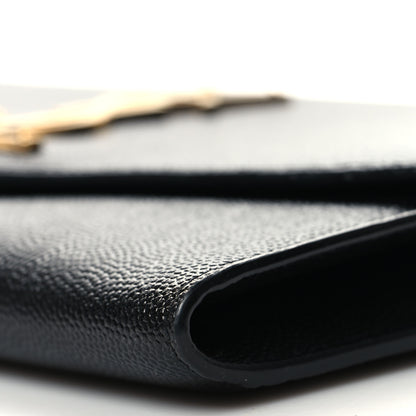 Saint Laurent Grain de Poudre Uptown Chain Wallet Black 11 of 11