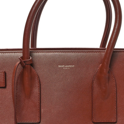 Saint Laurent Calfskin Large Sac De Jour Carryall Cognac 8 of 12