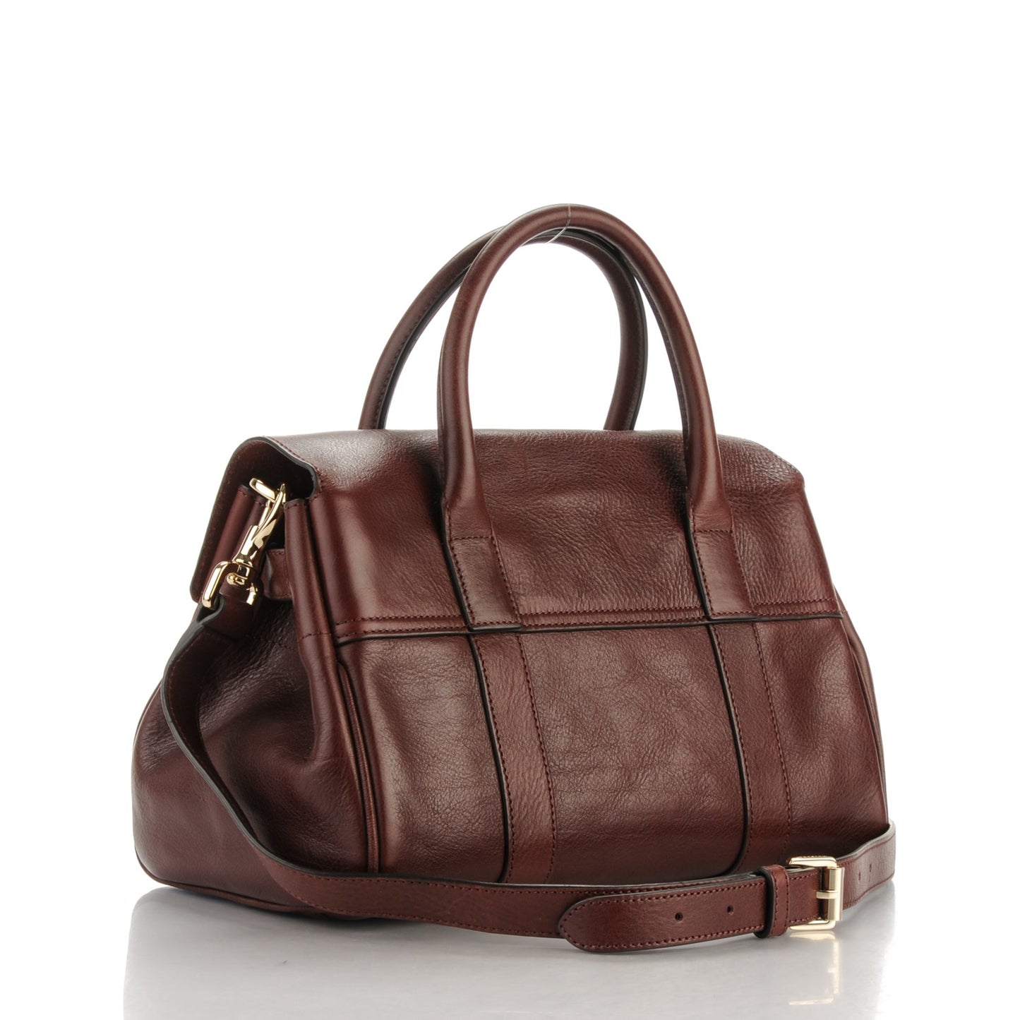 Natural Leather Small Bayswater Oxblood
