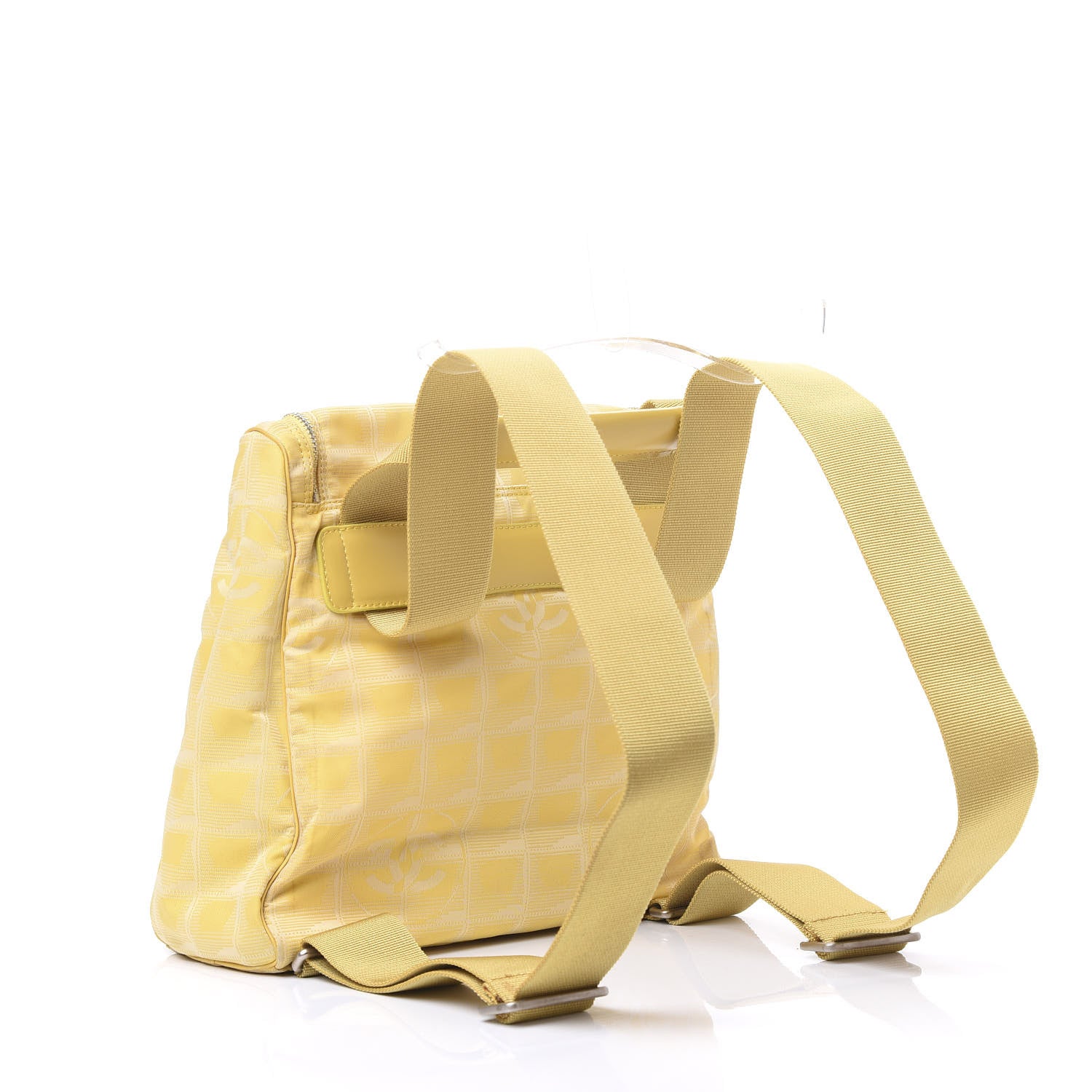 Chanel Nylon Travel Backpack Yellow 2 of 11