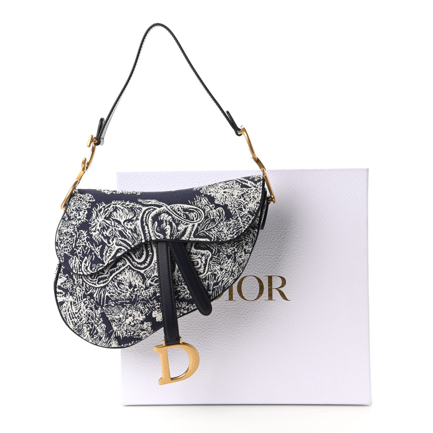 Christian Dior Canvas Embroidered Dioriviera Saddle Bag Blue 11 of 11