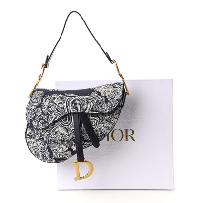 Christian Dior Canvas Embroidered Dioriviera Saddle Bag Blue 11 of 11