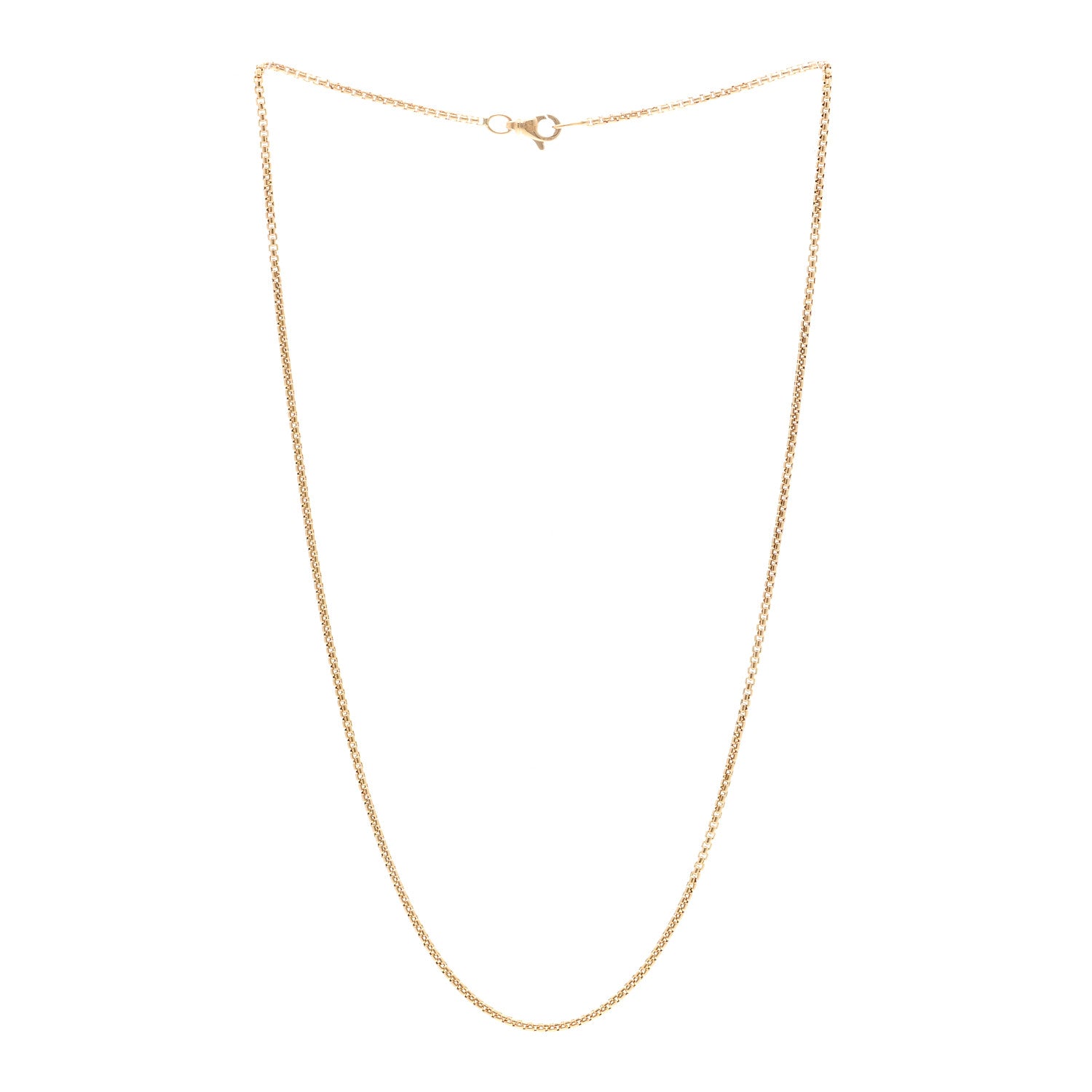 David Yurman 18K Yellow Gold 1.7mm Box Chain Necklace 18" 3 of 5