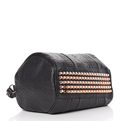 Alexander Wang Pebbled Lambskin Rocco Black Rose Gold Hardware 4 of 10