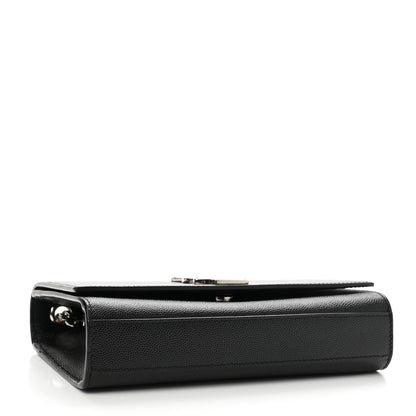 Saint Laurent Grain De Poudre Small Monogram Kate Satchel Black 4 of 10