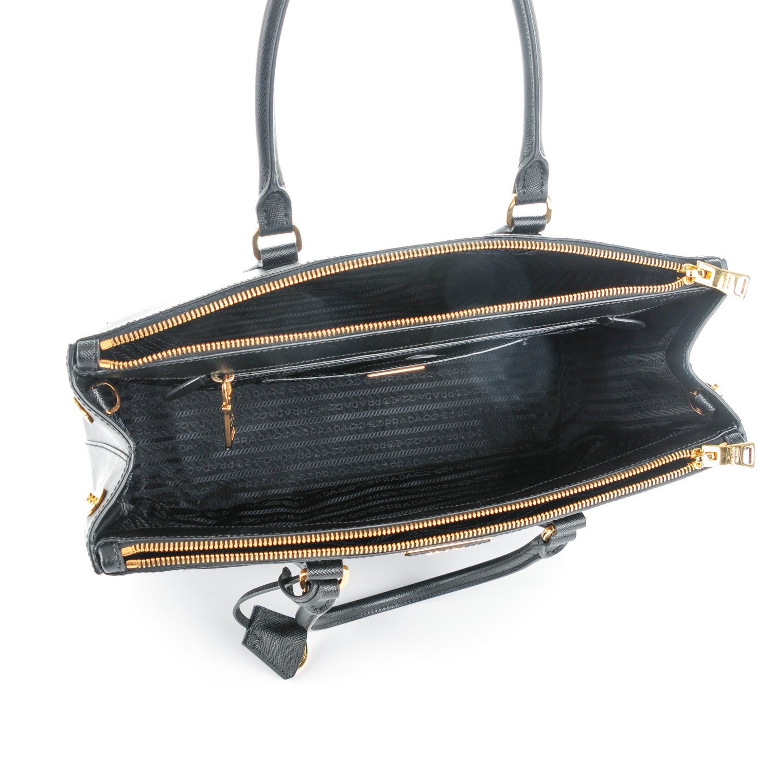 Prada Saffiano Large Galleria Double Zip Tote Black 5 of 9