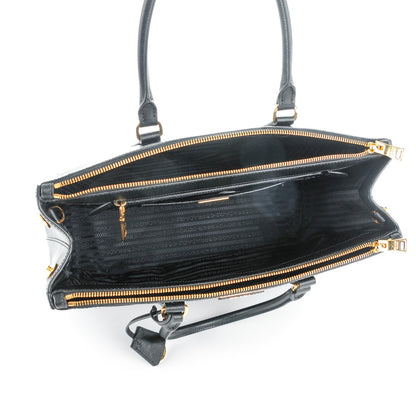 Prada Saffiano Large Galleria Double Zip Tote Black 5 of 9