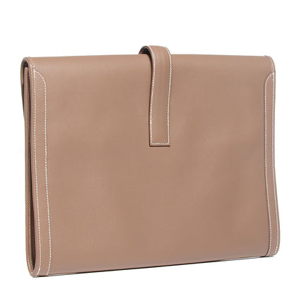 Hermes Swift Jige GM Clutch Etoupe 3 of 8