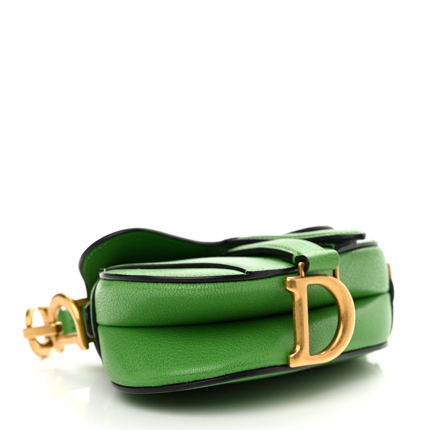 Christian Dior Goatskin Micro Saddle Bag Green 4 of 9