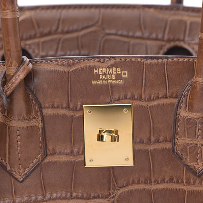 Hermes Matte Alligator Birkin 30 Alezan 23 of 29
