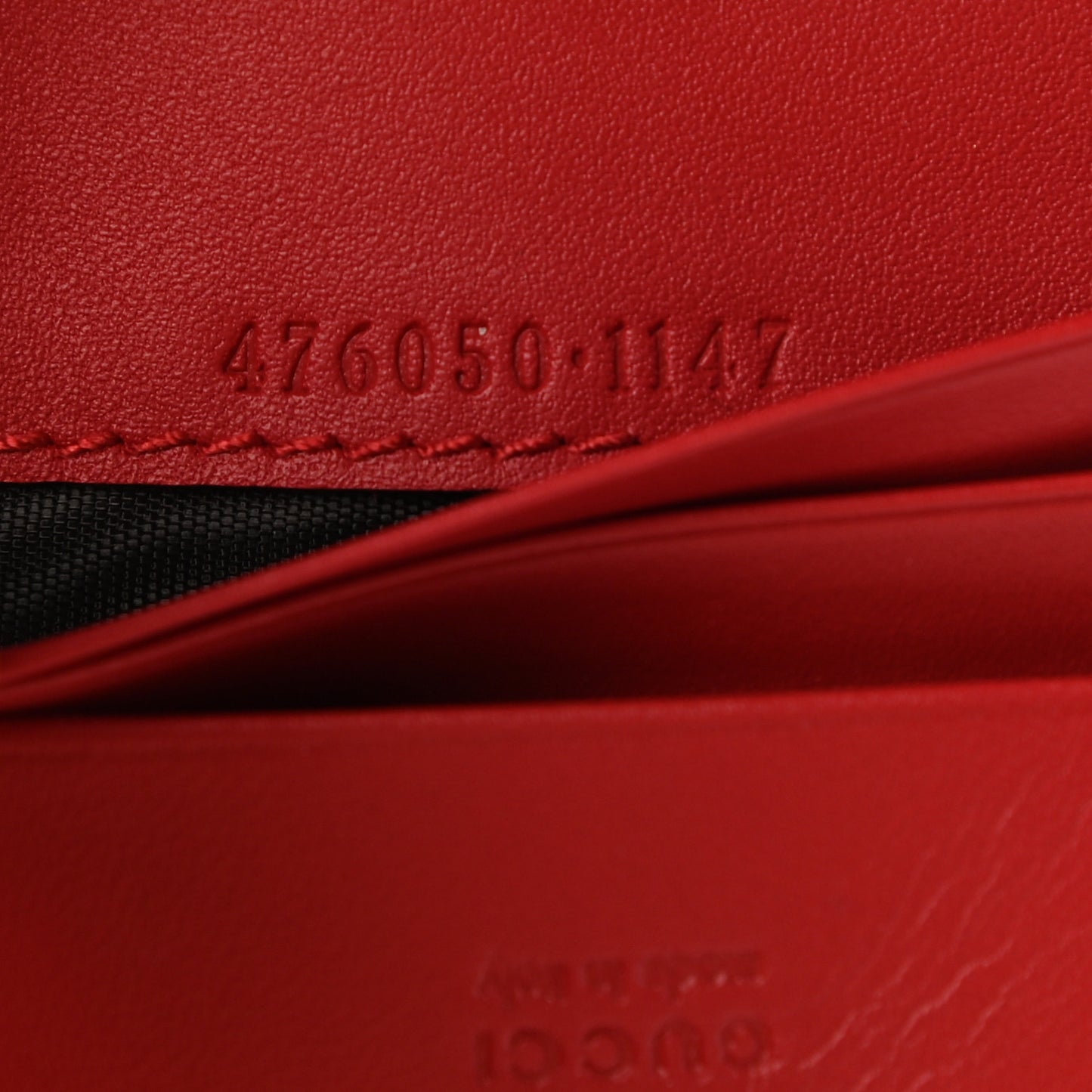 GG Supreme Monogram Cherry Embellished Card Case Wallet Hibiscus Red