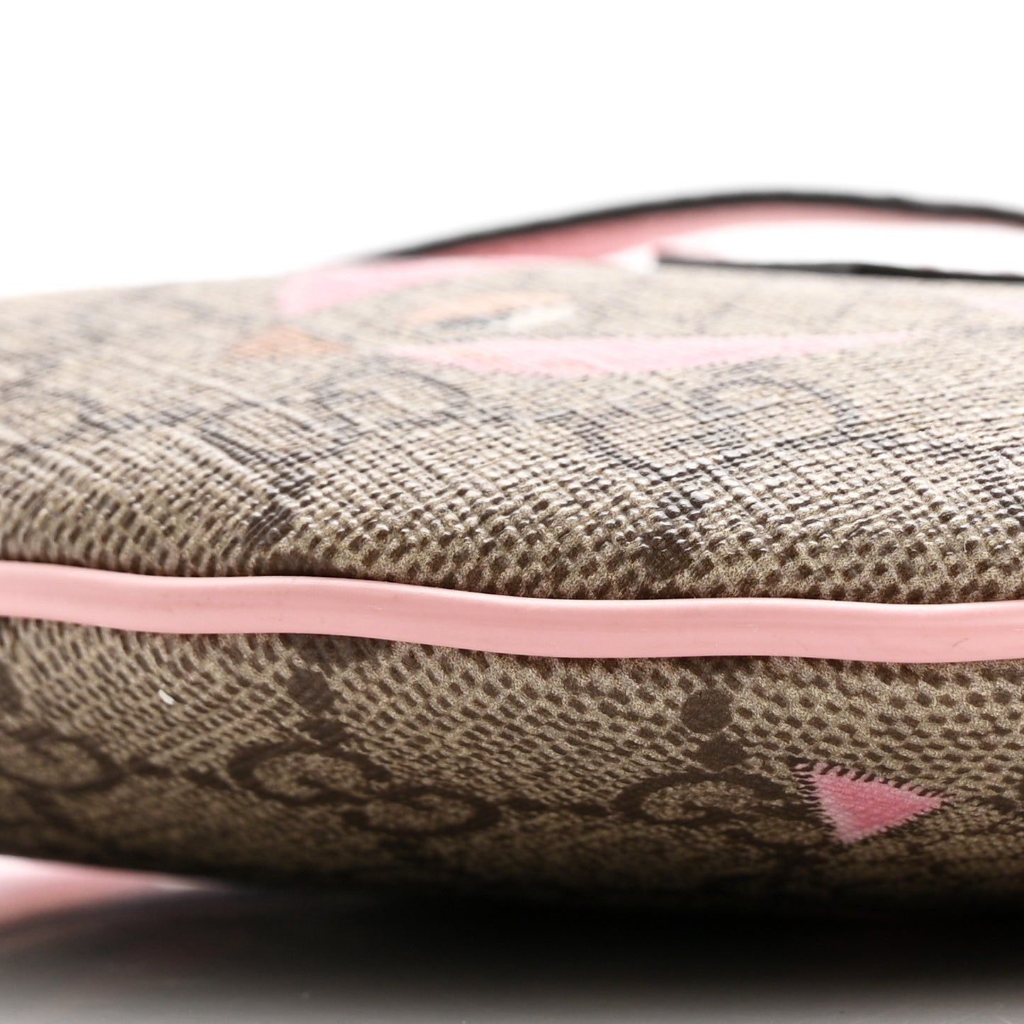 GG Monogram Childrens Mini Zoo Bird Pappagallo Shoulder Bag Pink