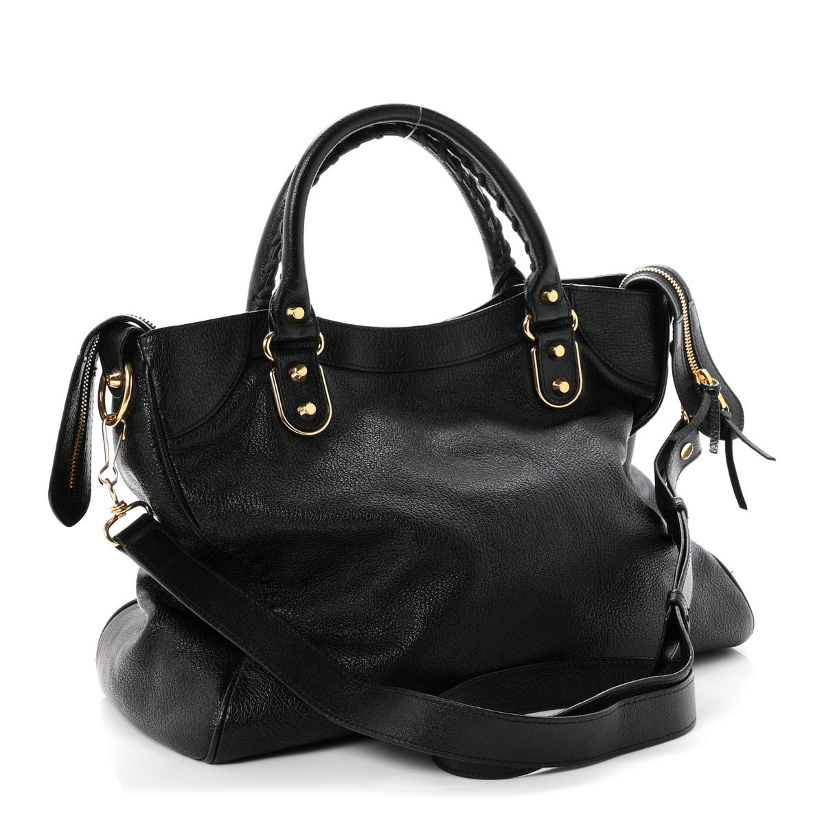 Chevre Gold Metallic Edge Hardware Velo Black