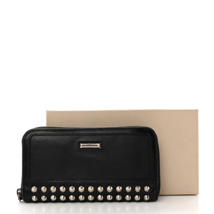 Burberry Calfskin Studded Zip Around Wallet Black 8 of 8