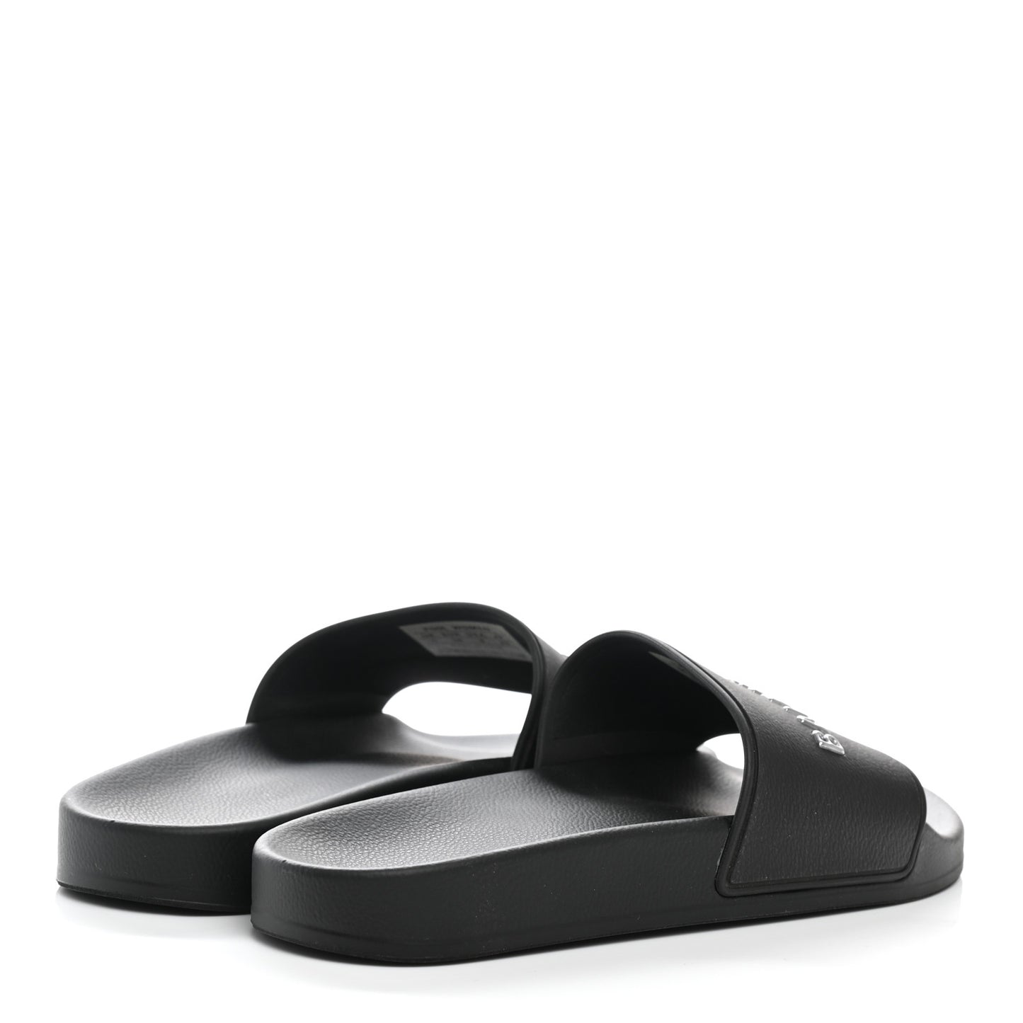 Rubber Womens Logo Pool Slide Sandals 38 Black