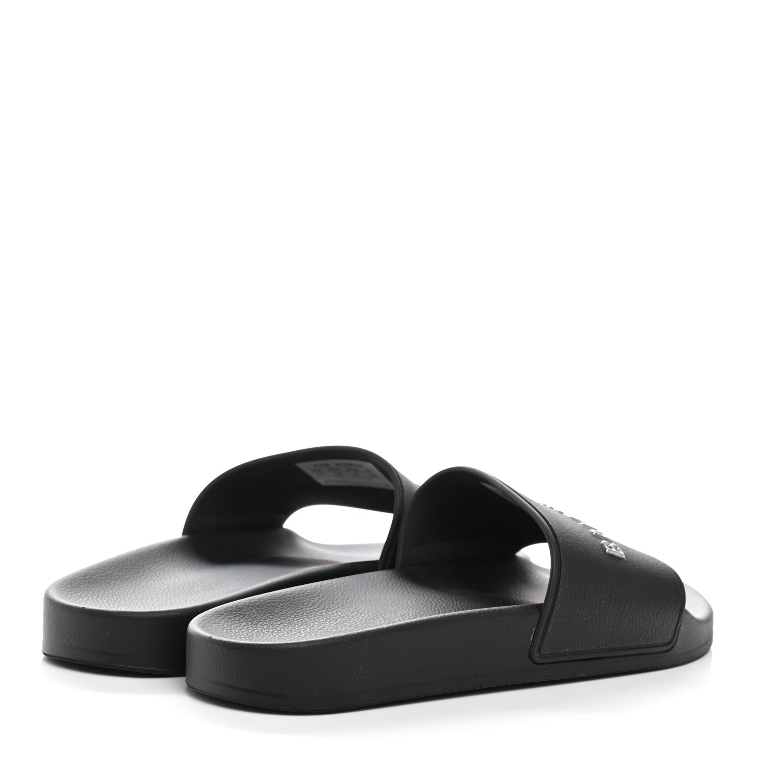Balenciaga Rubber Womens Logo Pool Slide Sandals 38 Black 4 of 7