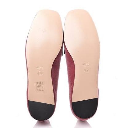 Gucci Velvet Etoile Pearl Embellished Loafers 38.5 Tibet Red 9 of 12