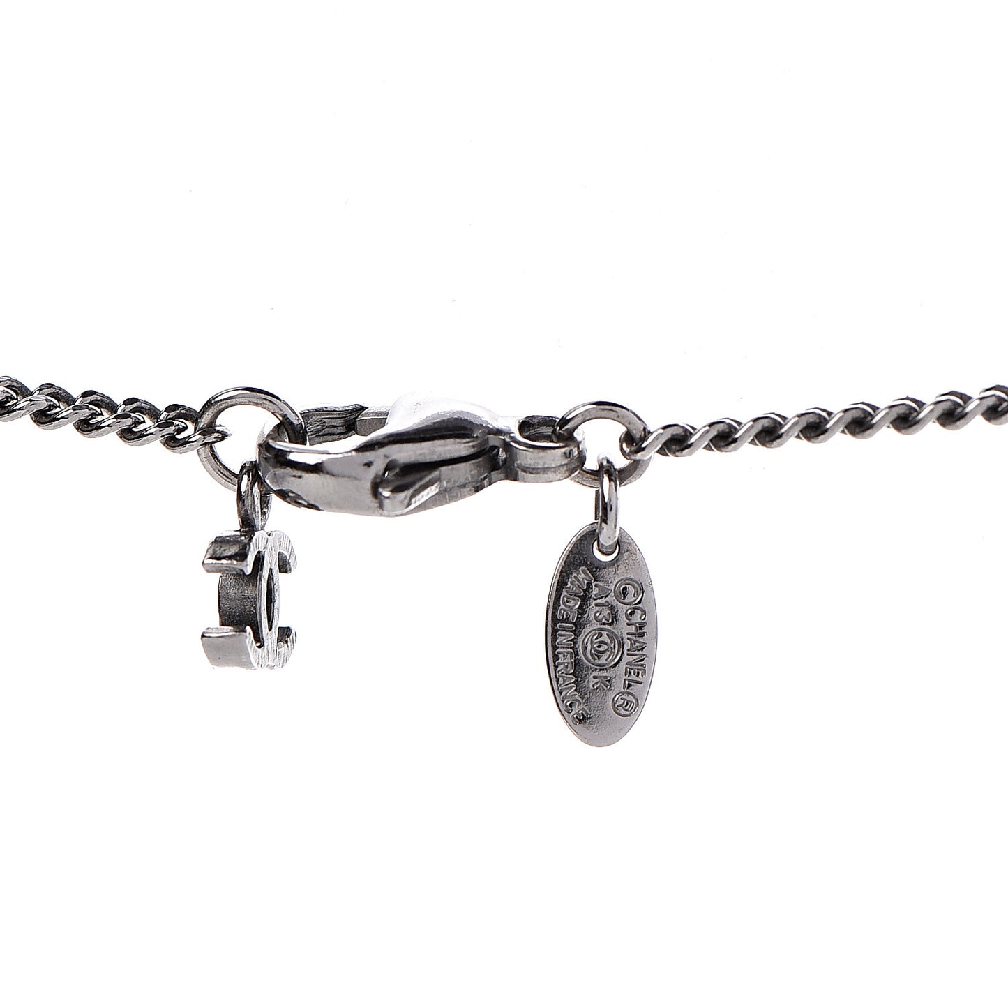 Crystal Timeless CC Necklace Ruthenium