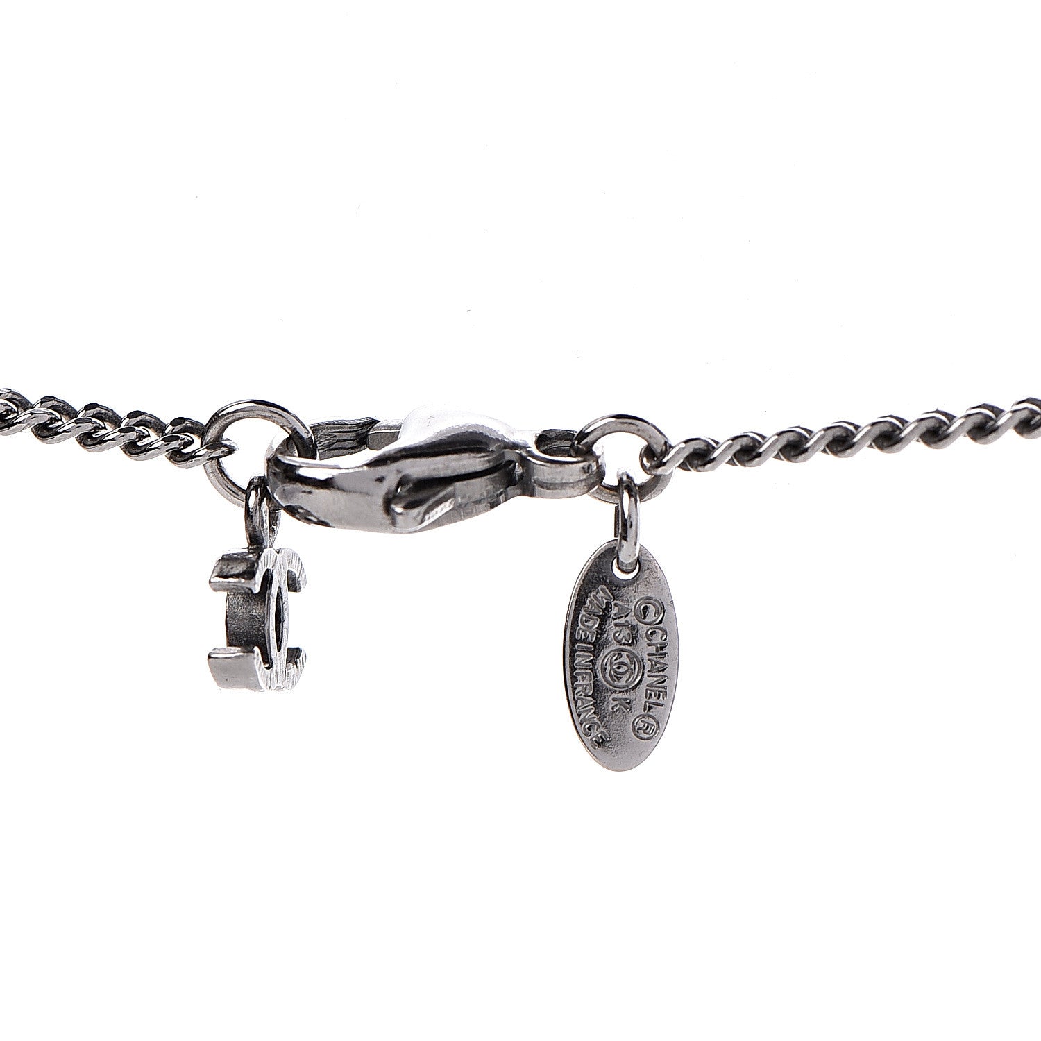 Chanel Crystal Timeless CC Necklace Ruthenium 4 of 4