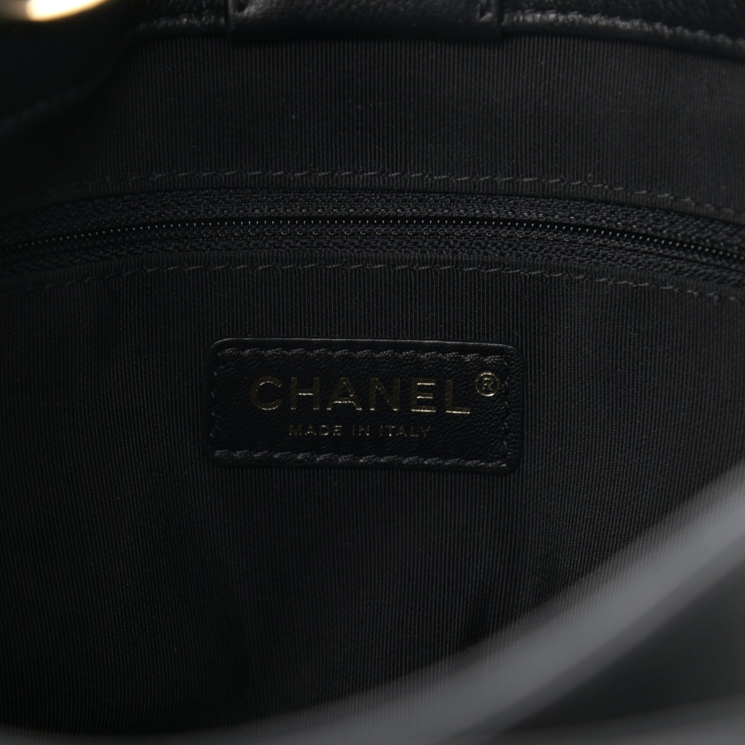 Chanel Calfskin Stitched Large Chevron Chic Shopping Bag Black 6 of 10