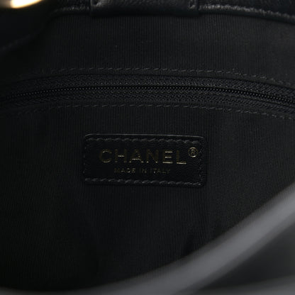 Chanel Calfskin Stitched Large Chevron Chic Shopping Bag Black 6 of 10