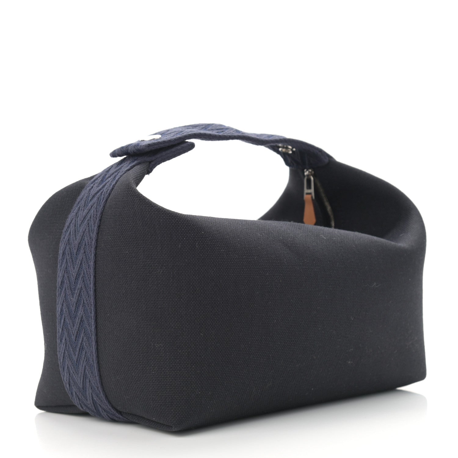 Hermes Canvas Large Bride-A-Brac Pouch Bleu Nuit 3 of 7