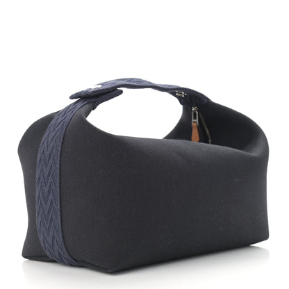 Hermes Canvas Large Bride-A-Brac Pouch Bleu Nuit 3 of 7