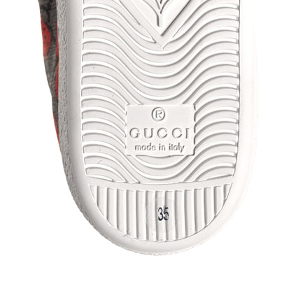 Gucci GG Supreme Monogram Strawberry Web Womens Ace Sneakers 35 Beige Multicolor Red Green 8 of 11