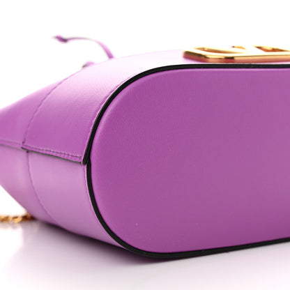 Valentino Garavani Nappa Mini VLogo Signature Chain Bucket Bag Vivid Violet 8 of 9