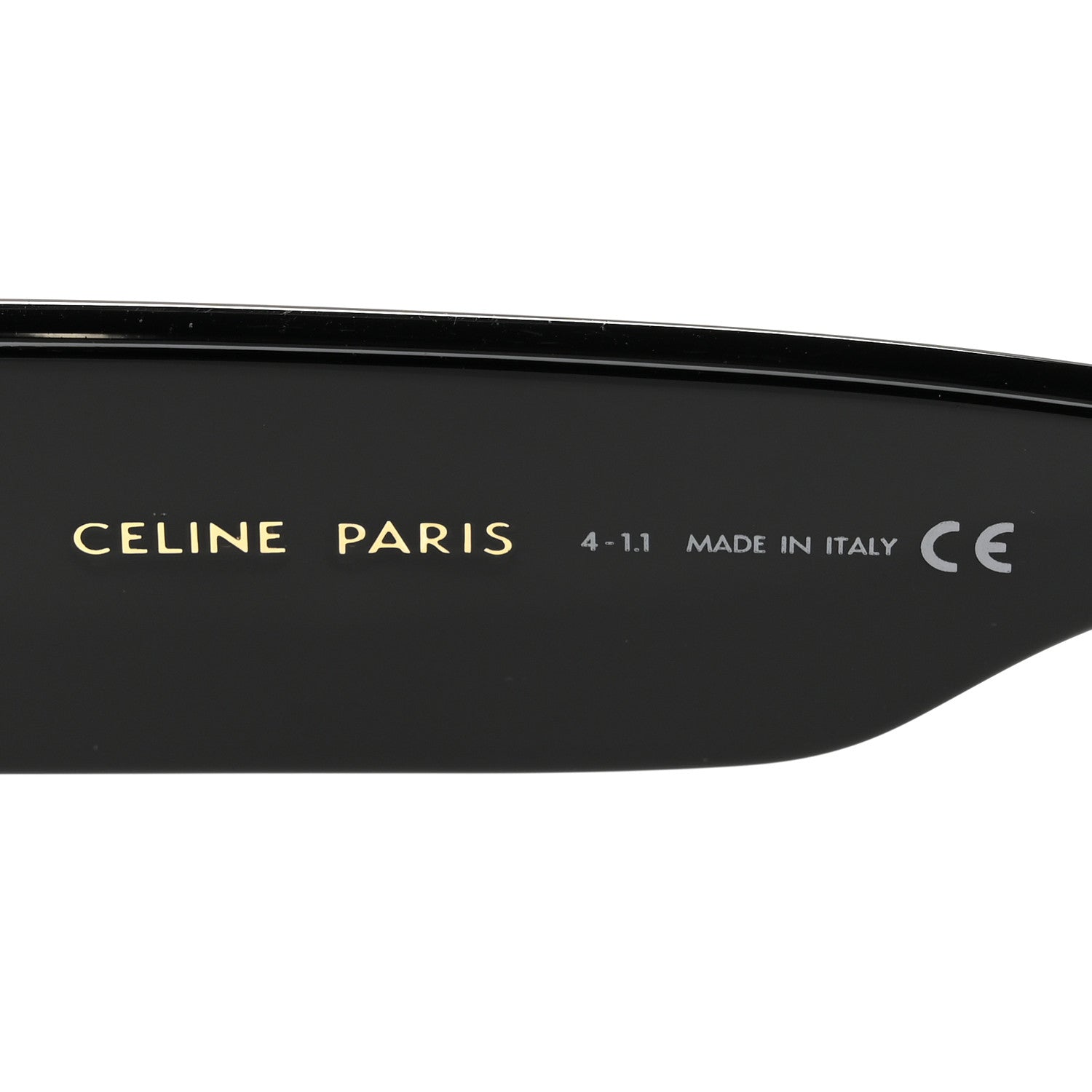 Celine Acetate Rectangular Sunglasses CL4056IN Black 6 of 7