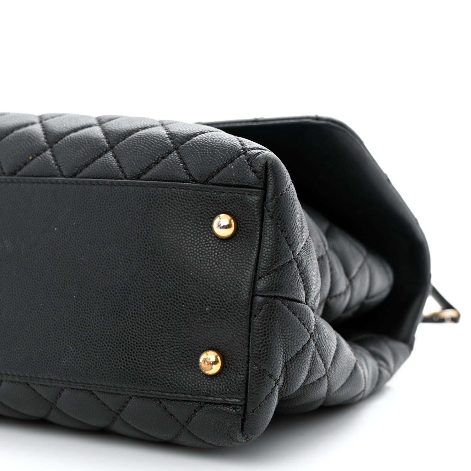 Chanel Caviar Quilted Medium Coco Handle Flap Black 10 of 11