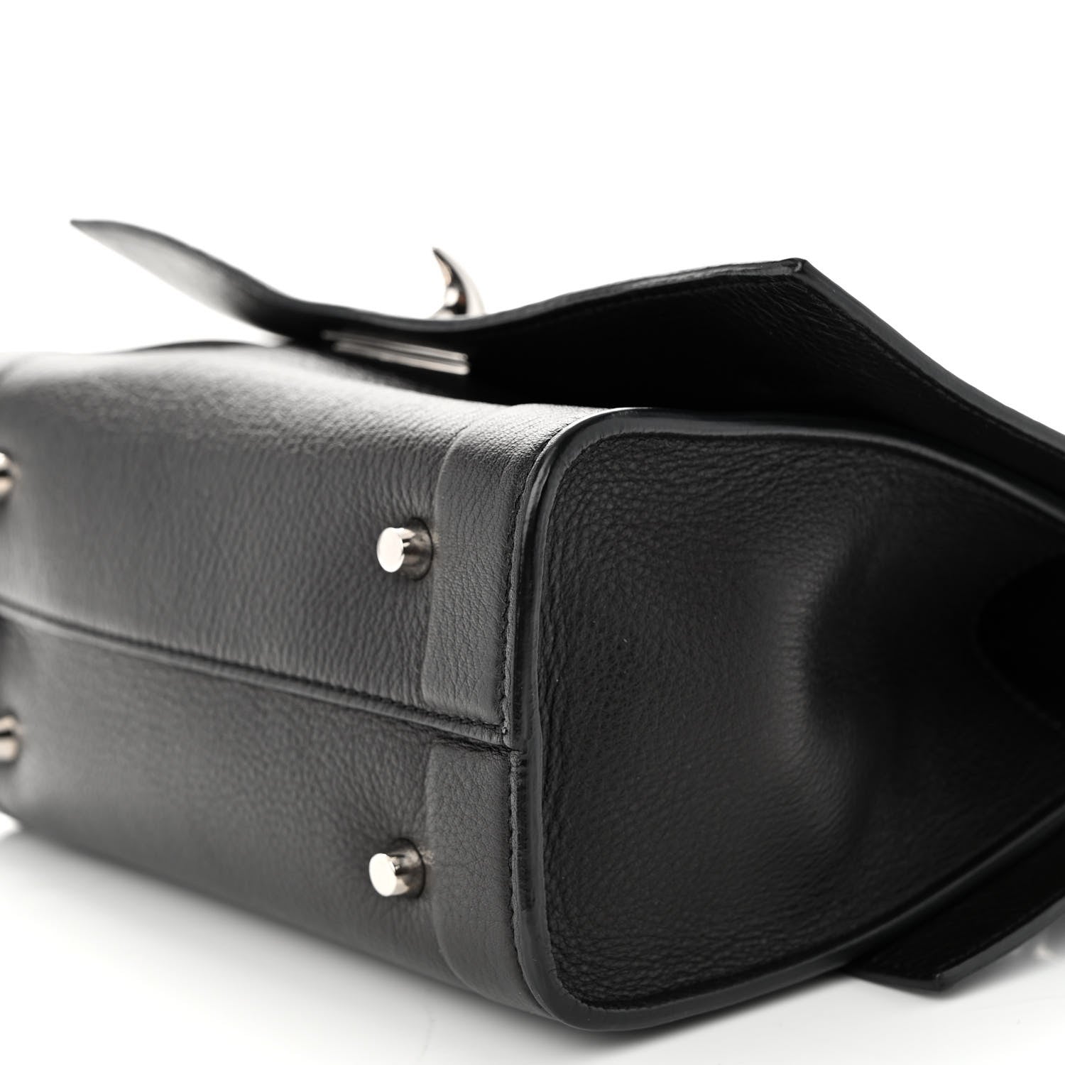 Givenchy Grained Calfskin Mini Shark Lock Satchel Black 9 of 9