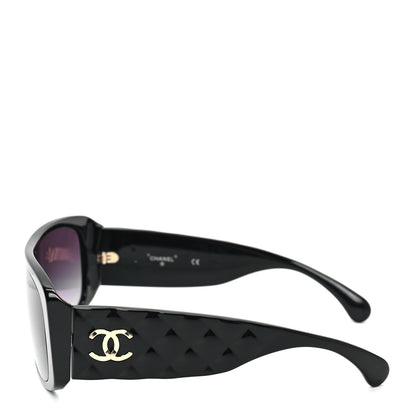 Chanel Acetate Shield Sunglasses 71466 Black 3 of 6