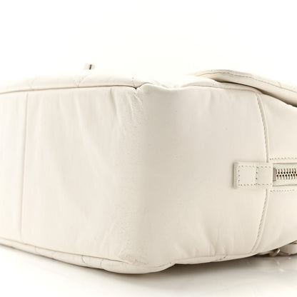 Chanel Aged Calfskin Quilted Small Express Bowling Bag White 10 of 11