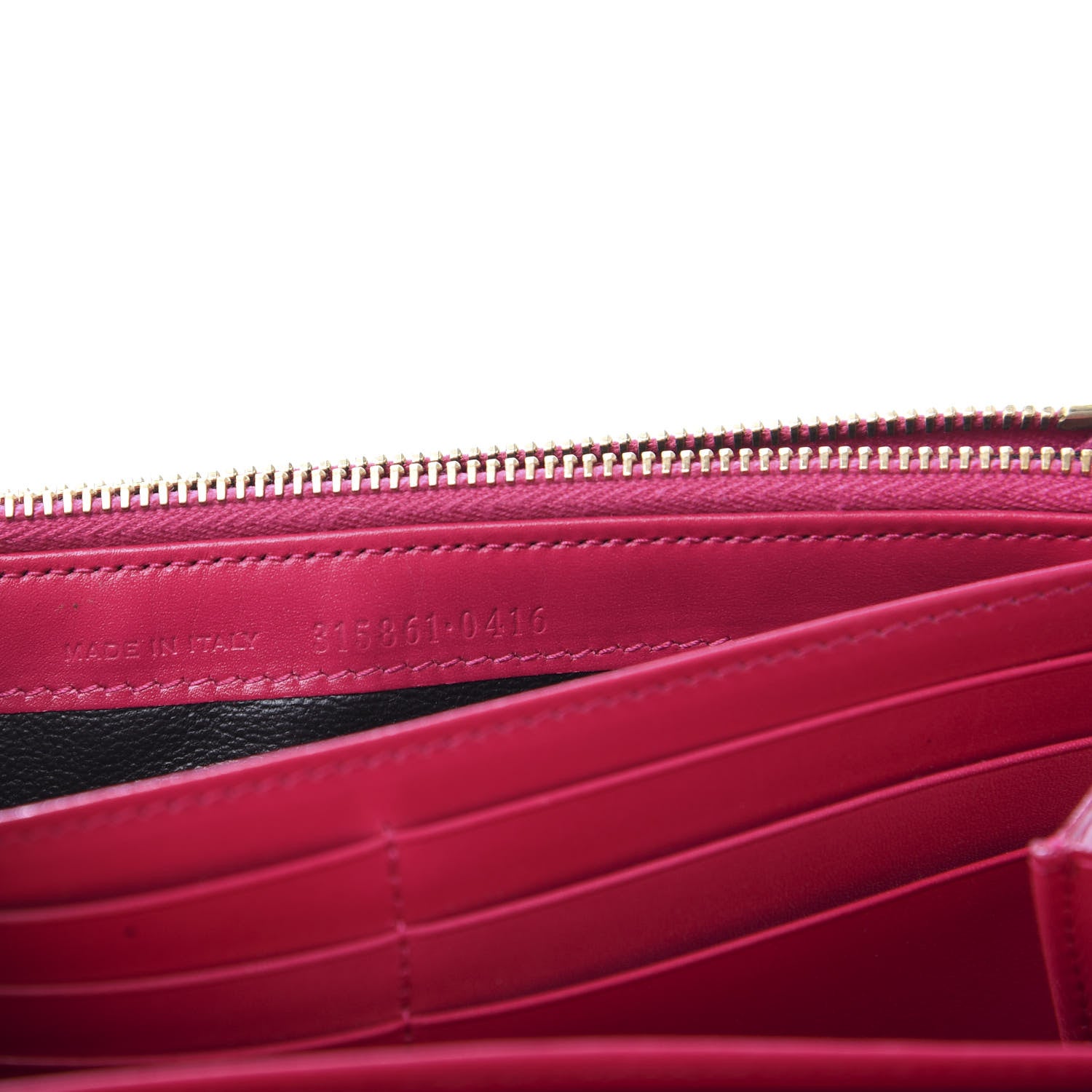 Saint Laurent Calfskin Classic Large Marquage Flap Wallet Pink 7 of 11