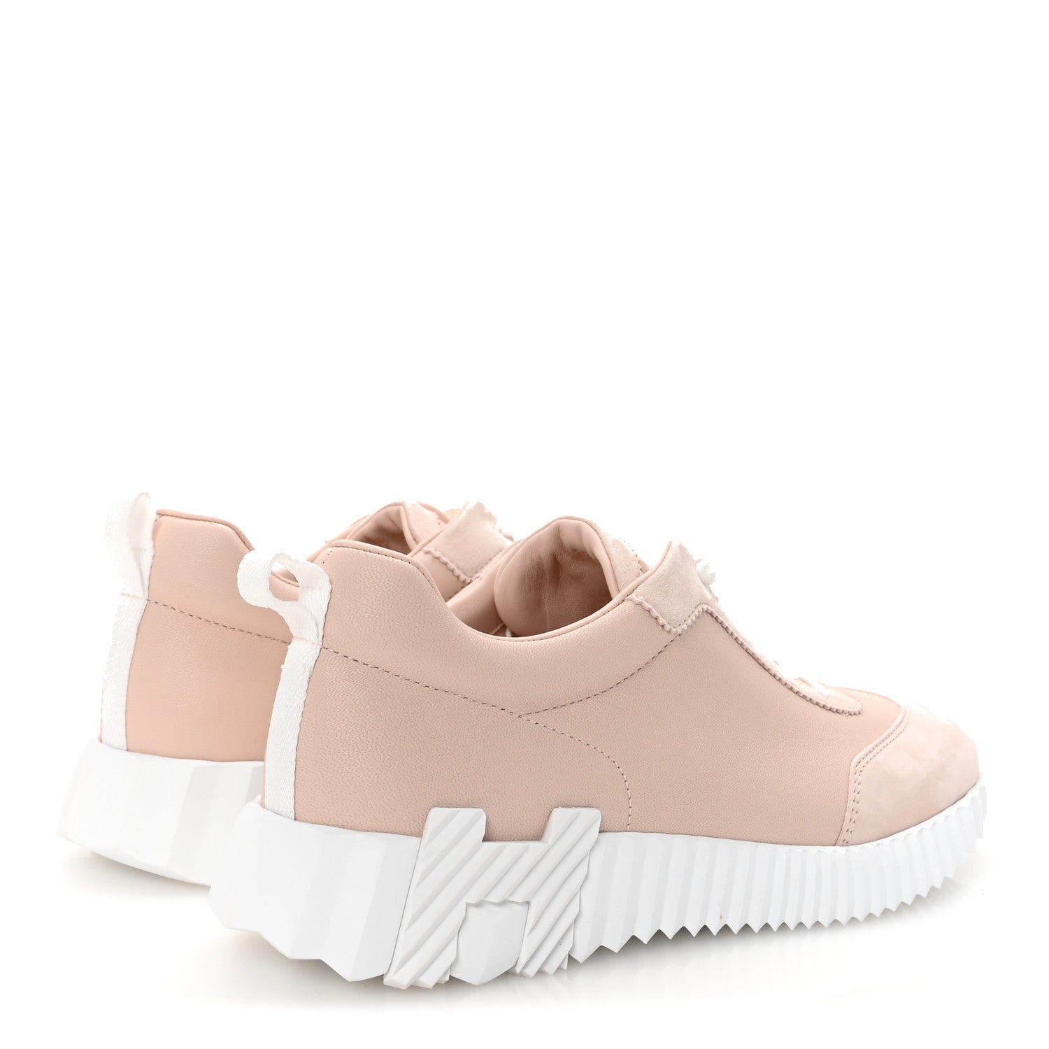 Hermes Sport Goatskin Suede Goatskin Womens Bouncing Sneakers 39.5 Rose Palomino 5 of 8